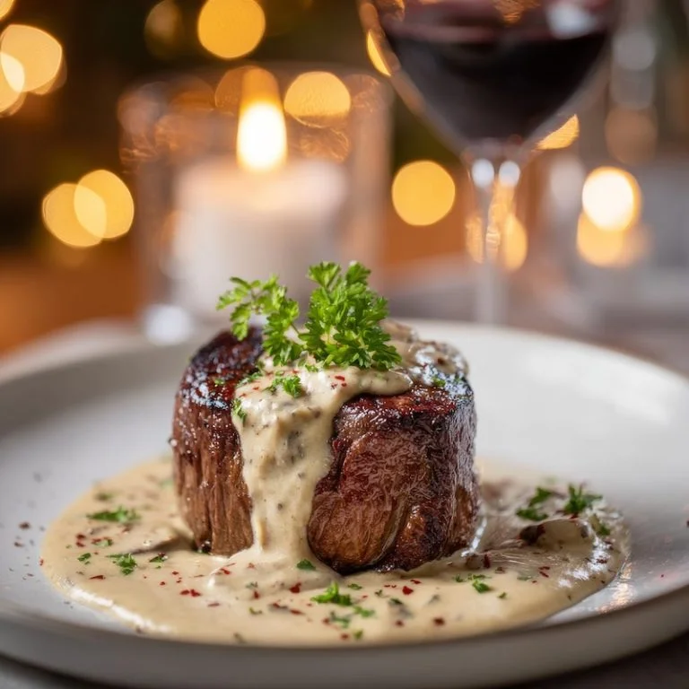Fine dining steak